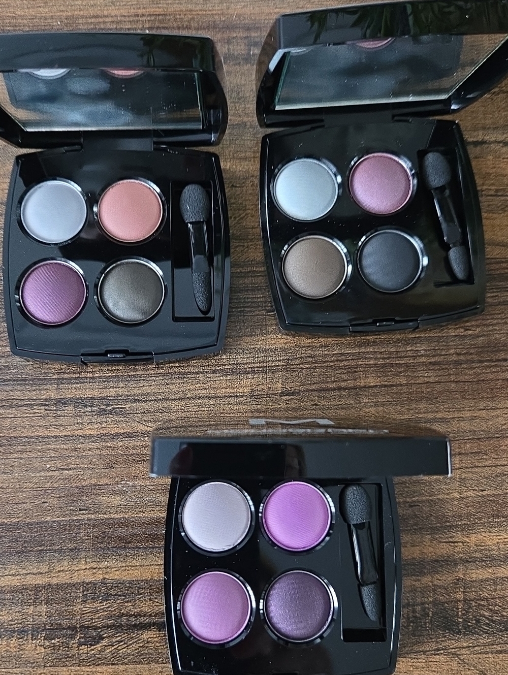 Set Of 3 Full Size Monograph  Eyeshadow Quad - Pink & Purple Palette